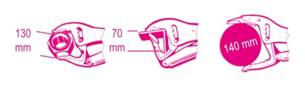 Large-capacity double adjustment self-locking pliers, extra-long jaws - Image 3