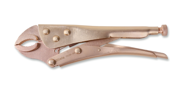Adjustable self-locking pliers, concave jaws, sparkproof category image