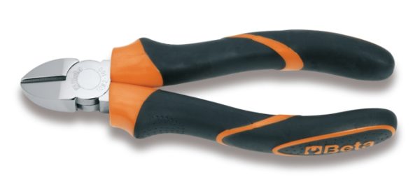 Diagonal cutting nippers, bi-material handles