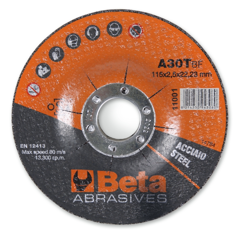 Abrasive steel cutting discs with depressed centre category image