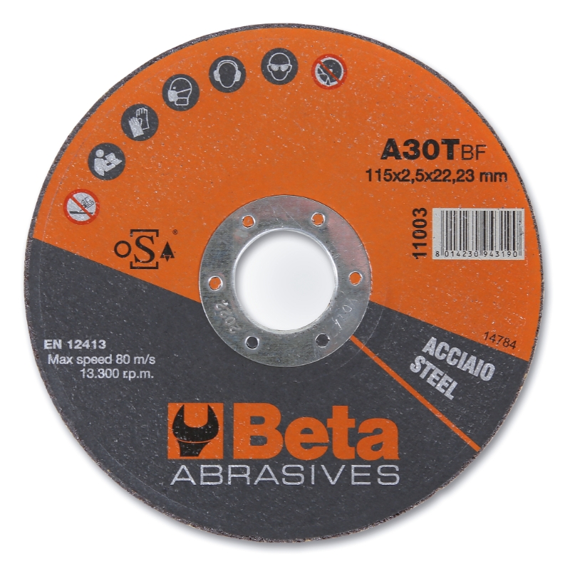 Abrasive steel cutting discs with flat centre category image