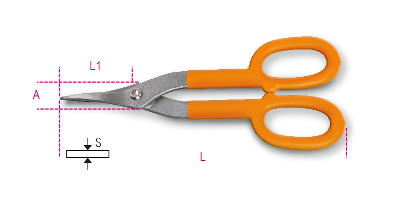 Tin snips straight narrow blades category image