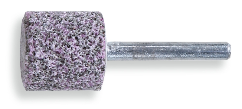 Abrasive shaft-mounted wheels, abrasive grey/pink corundum grains, ceramic bonded, cylindrically shaped category image