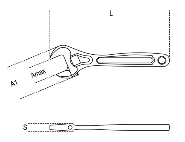 Adjustable wrenches with scales chrome-plated - Image 2