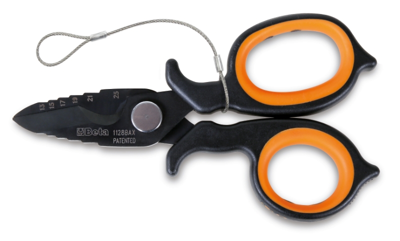Double-acting electricians’ scissors, with milling profiles in DLC-coated stainless steel H-SAFE category image