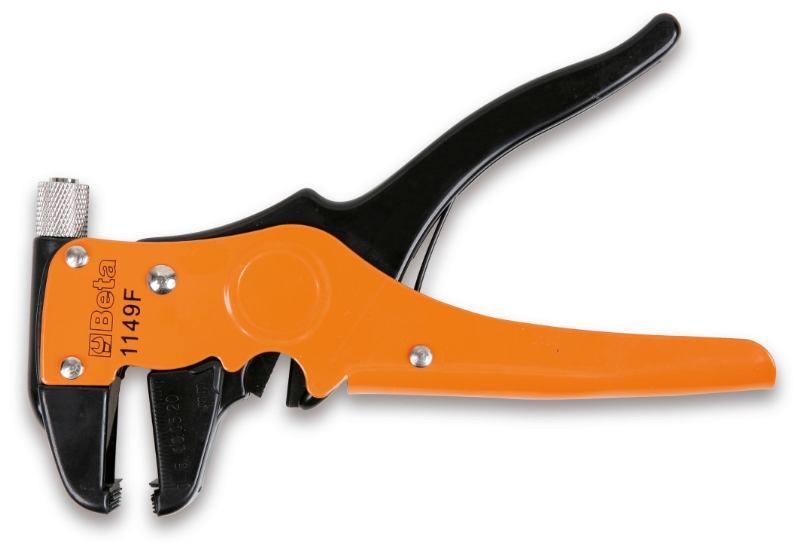 Front wire stripping pliers with cutting blade, self-adjusting category image