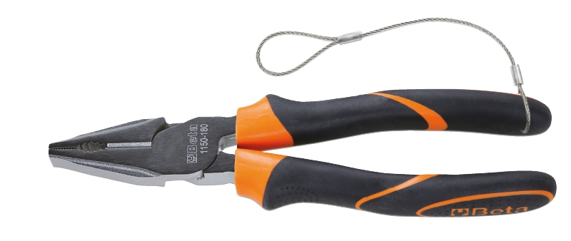 Combination pliers bright chrome-plated, bi-material handles H-SAFE category image