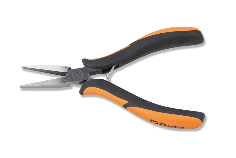Smooth, flat long nose pliers bi-material handles category image