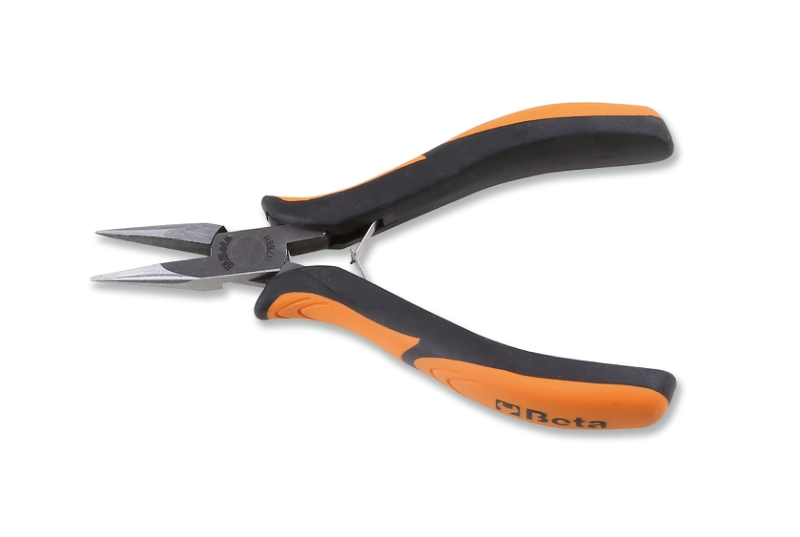 Smooth half-round short nose pliers bi-material handles category image
