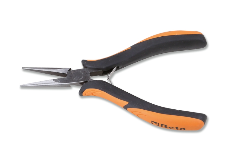 Smooth half-round long nose pliers bi-material handles category image