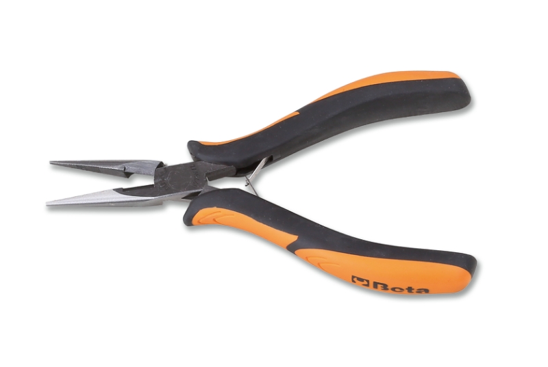 Half-round long knurled nose pliers bi-material handles category image
