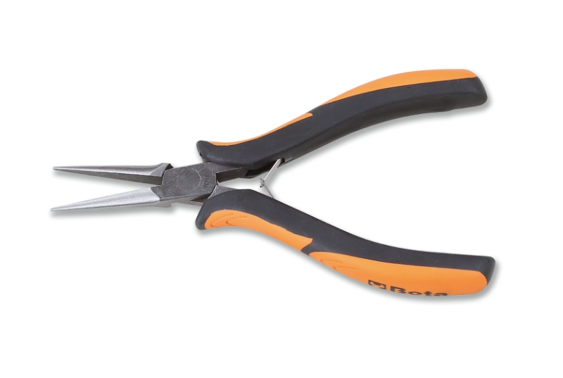 Smooth half-round long needle nose pliers bi-material handles category image