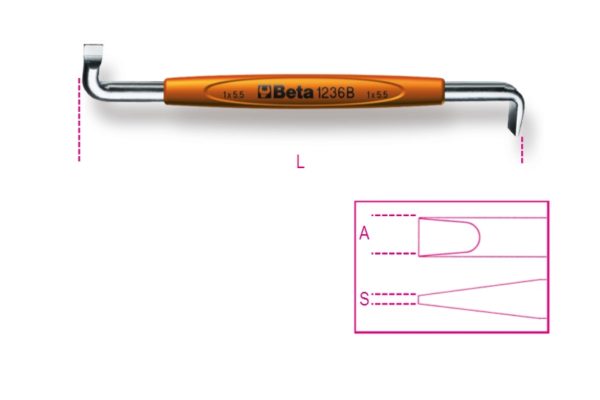 Offset screwdrivers for slotted head screws