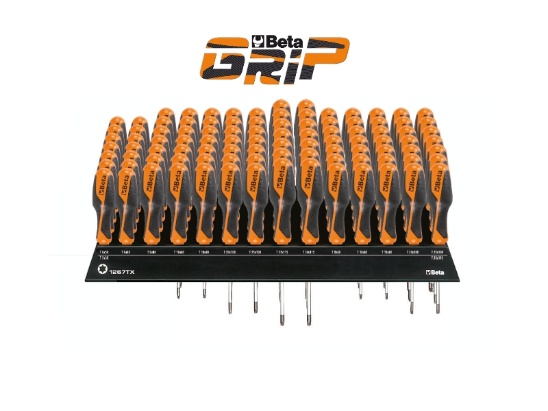 Wall-mounted display with 62 screwdrivers category image