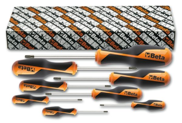 Set of 7 screwdrivers for Tamper Resistant Torx® head screws, with handles (item 1268RTX)