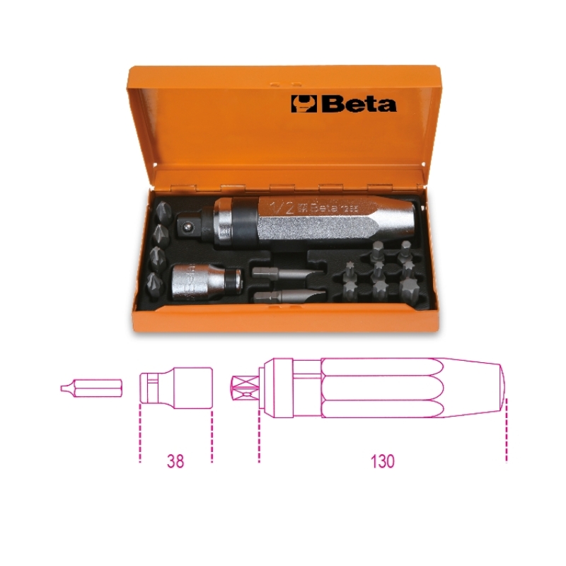 Impact screwdriver with 14 insets and 1 socket holder category image