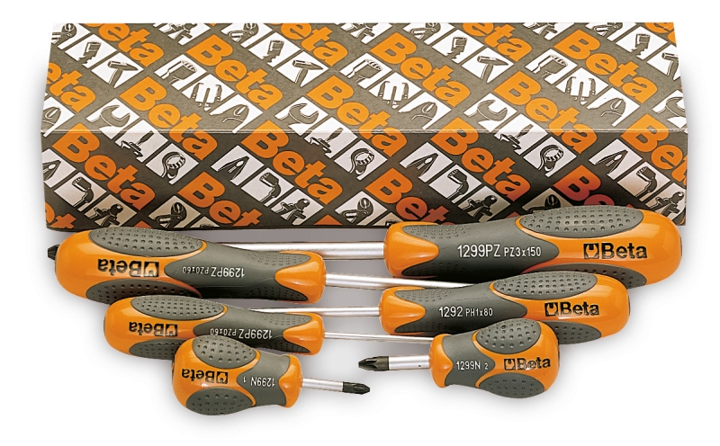 Set of 6 screwdrivers for cross head Pozidriv®-Supadriv® screws (item 1299PZ) category image