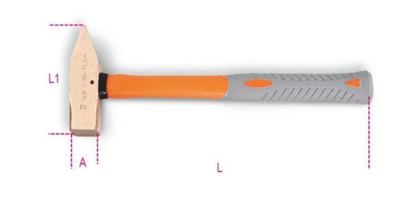 Sparkproof engineer's hammers, fibre shafts