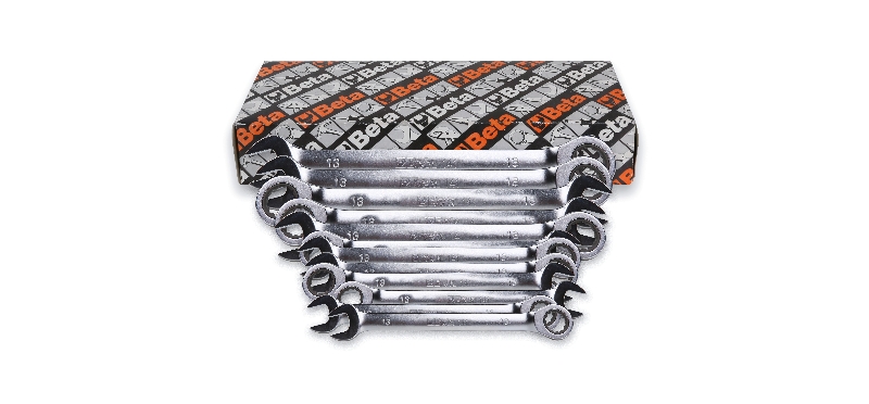 Set of ratcheting combination wrenches, straight series category image