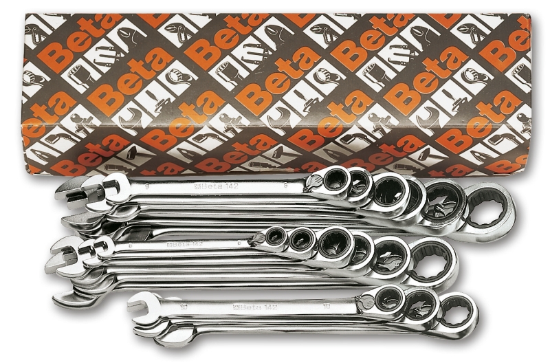 Set of 19 reversible ratcheting combination wrenches (item 142) category image