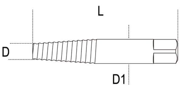 Tapered extractors for broken screws and studs made from hardened and tempered steel - Image 2