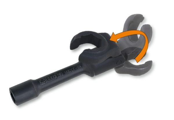 Set of 6 single-ended, articulated hexagon wrenches for fuel injector connectors - Image 2