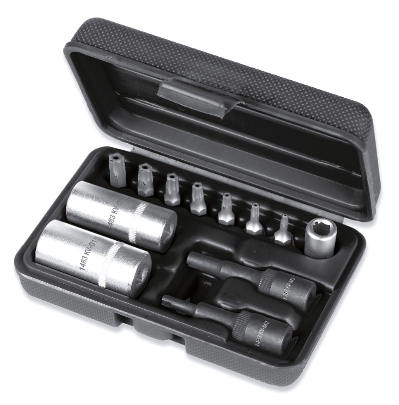 Kit for removing valves from air-conditioning system with set of five-star head bits category image