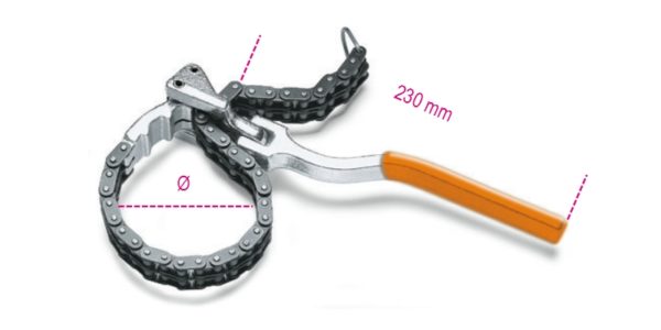 Oil-filter wrench with double chain