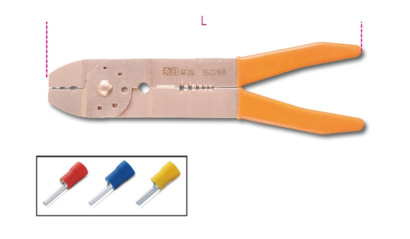 Sparkproof crimping pliers for insulated terminals, lightweight series category image