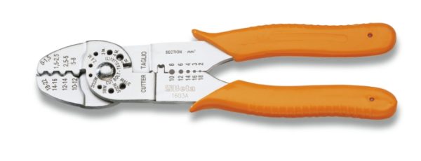 Crimping pliers for non-insulated closed terminals, standard model
