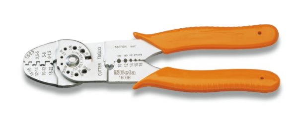 Crimping pliers for non-insulated open terminals, standard model