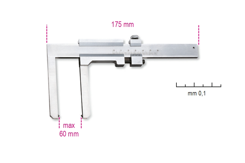 Sliding gauge for brake discs reading to 0.1 mm category image