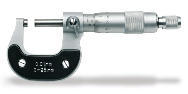 Outside micrometers, reading to 0.01 mm