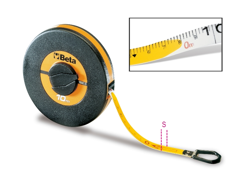 Measuring tapes shock-resistant ABS casings, PVC-coated fibreglass tapes, precision class III category image