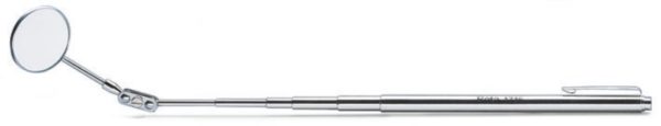Telescopic joint inspection mirror chrome-plated metal body