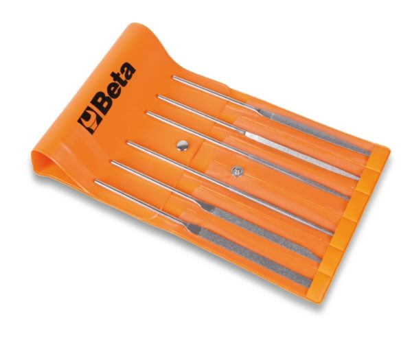 Set of 6 diamond needle files (item 1720D/…) in wallet