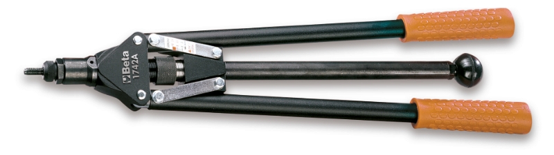 Heavy duty riveting pliers for threaded insets, with 4 interchangeable mandrels category image