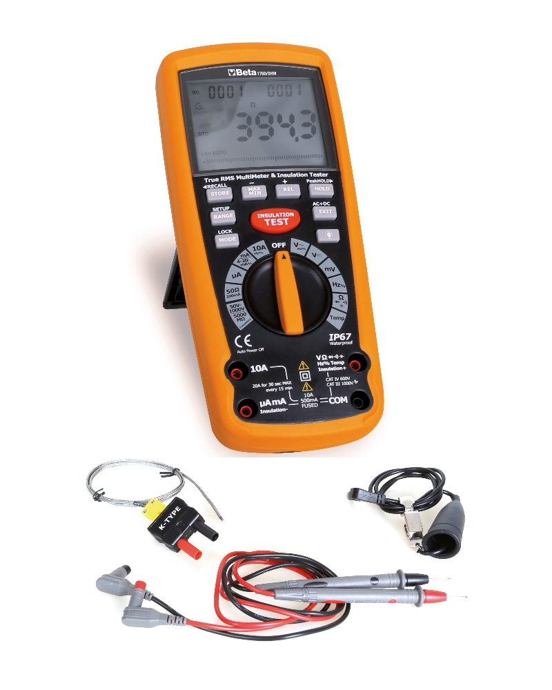 Multimeter/megohmmeter for high voltage insulation testing. TRUE RMS indicator category image