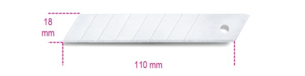 18 mm snap-off spare blades (10 pieces) for utility knives 1771, 1771BM, 1771HD