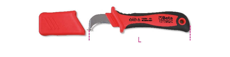 Cable stripping knife, insulated category image