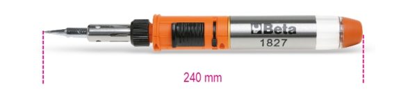 Gas soldering iron, adjustable