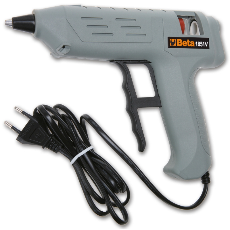Hot glue gun with 12 thermofusible glue sticks in case category image
