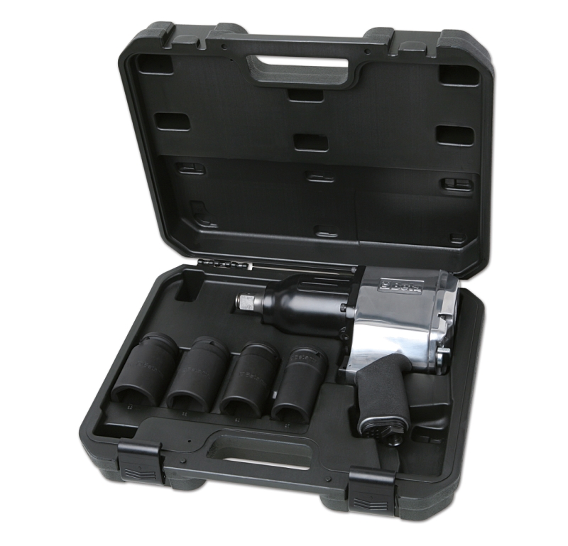 Assortment of one reversible impact wrench and four impact sockets, long series category image