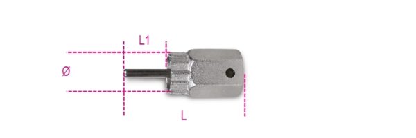 Shimano freewheel removal wrench, cassette with pin guide, nickel-plated - Image 2