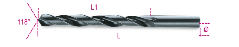 Twist drills with cylindrical shanks, short series, HSS, rolled, in inches category image