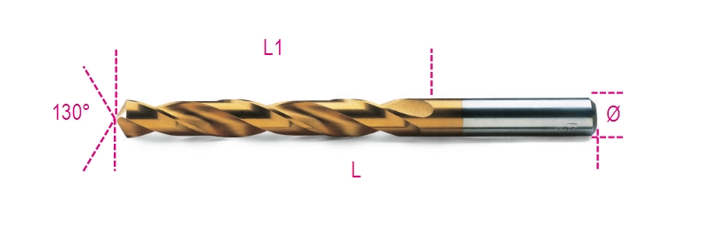 Twist drills with cylindrical shanks, short series, HSS-TiN entirely ground category image
