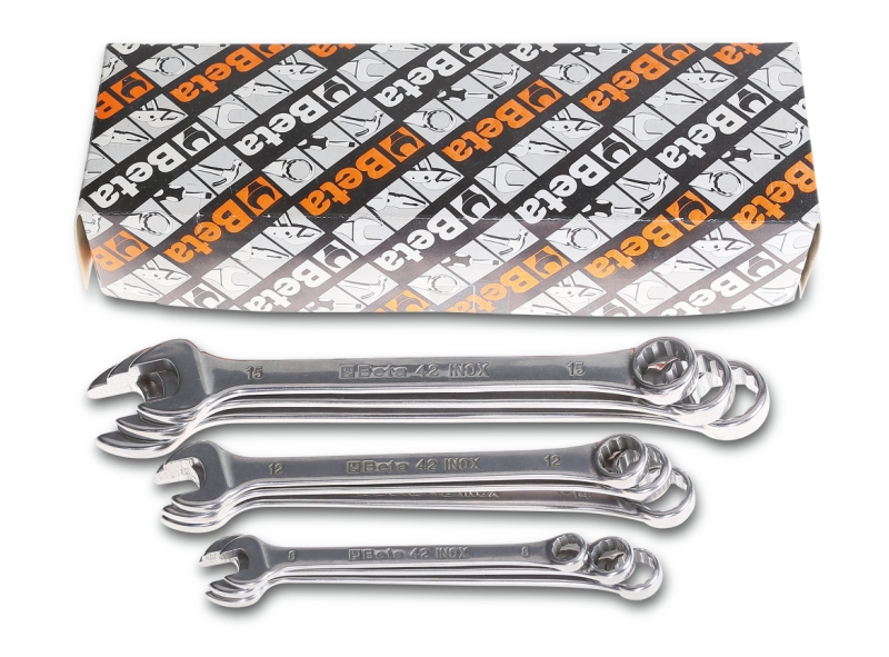 Set of 9 combination wrenches made of stainless steel category image