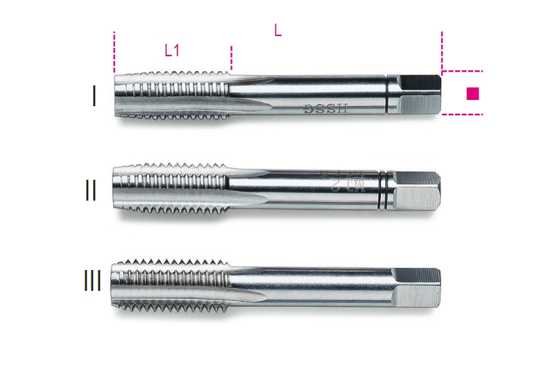 Hand taps, coarse pitch, metric thread HSS category image