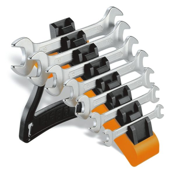 Set of 7 double open end wrenches with support - Image 2