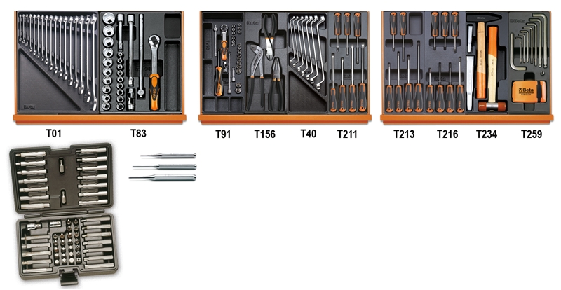 ​Assortment of 197 tools for universal use in ABS thermoformed trays category image